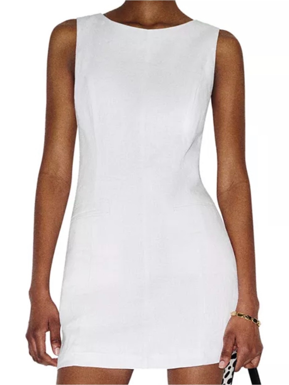 NWT Reformation Citron Linen Mini Dress White Size 4 Shift Dress Minimal Bridal